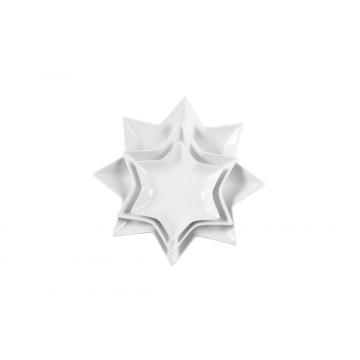 Forma de estrela porcelana serve pratos de placa